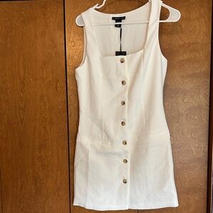 Sincerely Jules White Button-Front Mini Dress